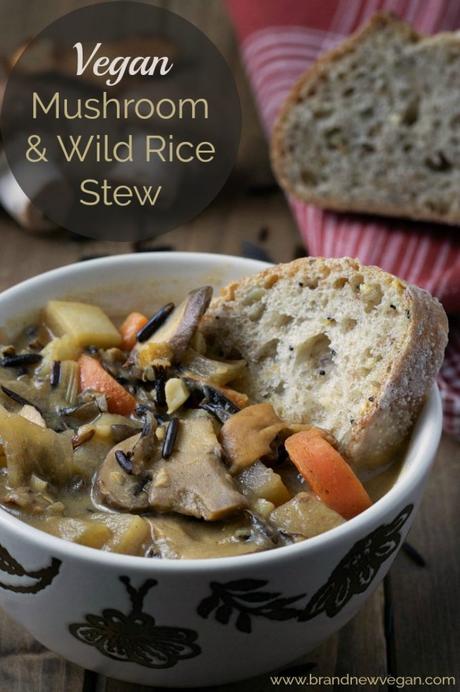 Vegan Wild Rice Mushroom Stew with Turnips