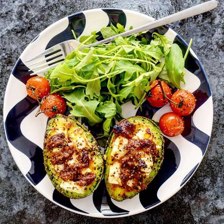 Recipe|| Sundried Tomato & Feta Baked Avocado