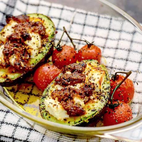 Recipe|| Sundried Tomato & Feta Baked Avocado