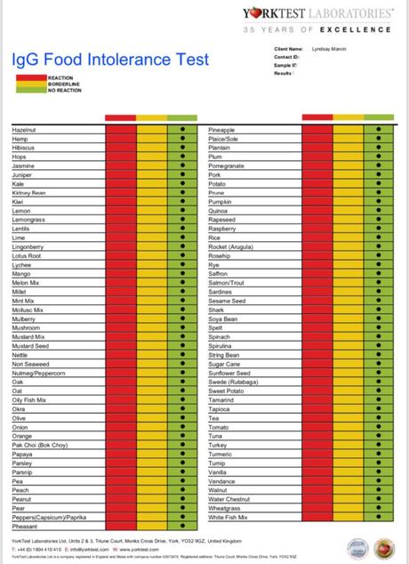Food Intolerance Testing with York Test Labs Pt 2: Results