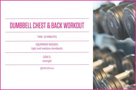 Dumbbell Chest and Back Workout