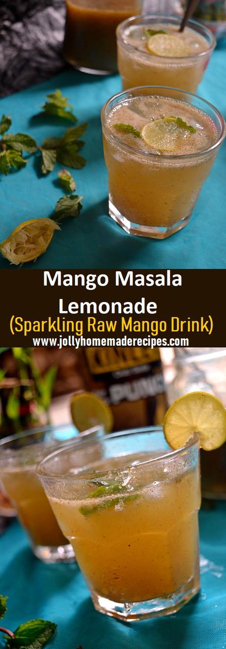 Mango Masala Lemonade, How to make Masala Mango Lemonade Recipe | Sparkling Raw Mango Drink