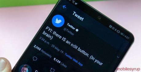 Twitter is getting sassy about edit buttons