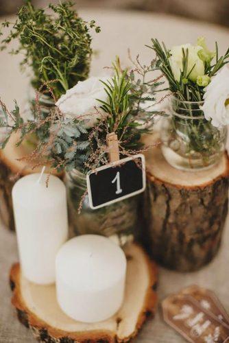 forest wedding theme table centerpiece Darya Elfutina