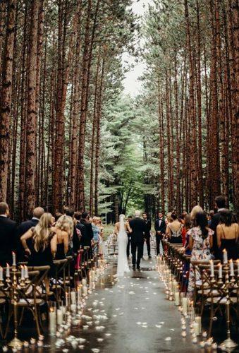 forest wedding theme wedding aisle Kaley from Kansas