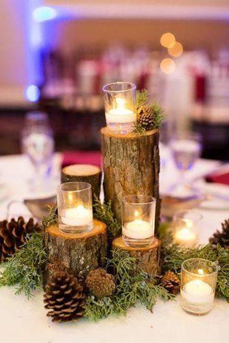 forest wedding theme forest centerpiece Candice Adelle Photography