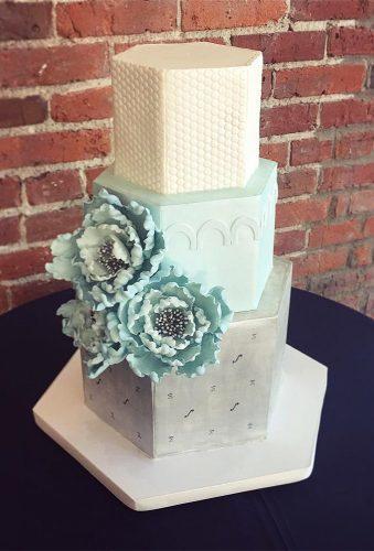 wedding cake shapes cake with blue flower honeycrumbcakes