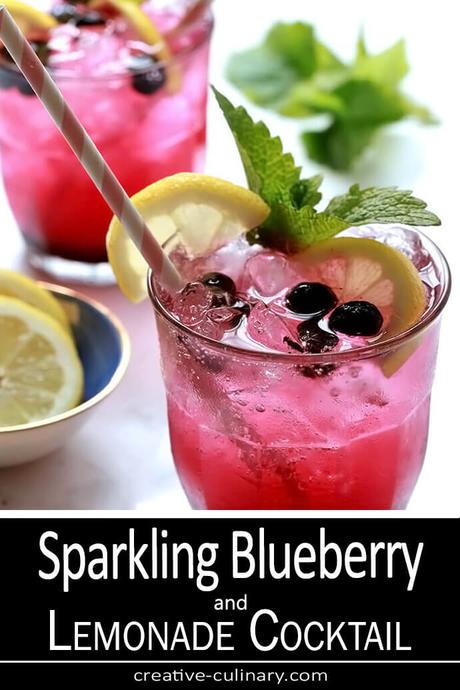 Sparkling Blueberry Lemonade Cocktail Sparkling Blueberry Lemonade Cocktail