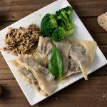 Mushroom Ravioli with Garlic Alfredo Sauce