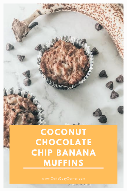 Coconut Chocolate Chip Banana Muffins