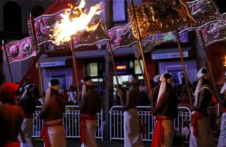 Temple flag bearers