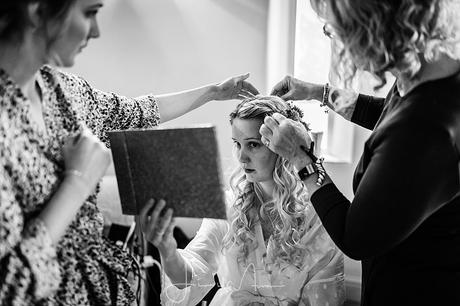 Bride getting ready at Greenwood grange