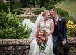 Bride & groom portrait in gardens