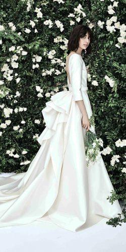 wedding dresses spring 2020 simple with sleeves bustle carolina herrera