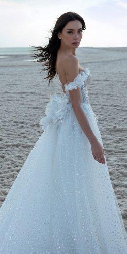 wedding dresses spring 2020 a line off the shoulder sequins for beach pnina tornai