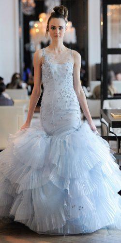  wedding dresses spring 2020 mermaid ruffled skirt blue ines di santo