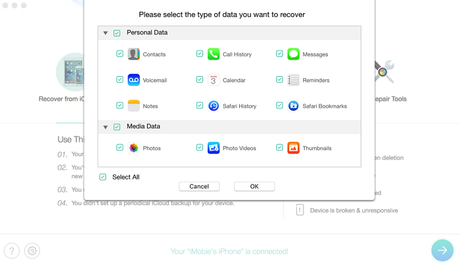 Select content type and continue