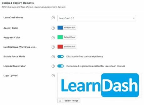 LearnDash Enhancements are out now Design and Content Elements