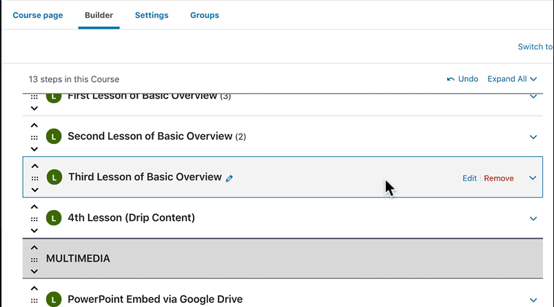 LearnDash Enhancements are out now learndash course builder, add new topic in learndash