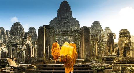 Monks at Bayon Temple