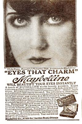 Silent Film Beauties become Maybelline models in 1920..
