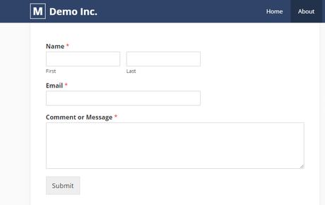 wpforms sample form