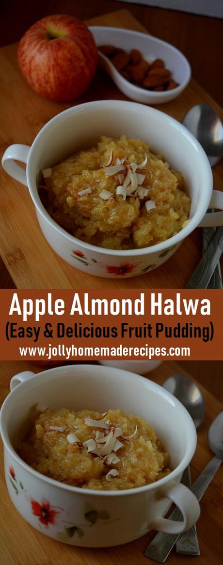 Apple Almond Halwa, How to make Seb Badam Halwa Recipe | Apple Almond Pudding