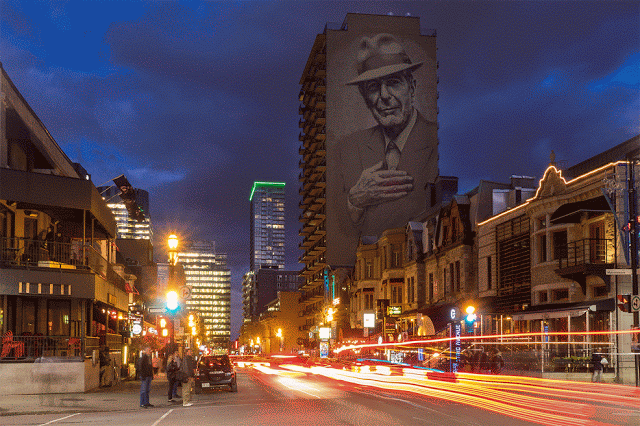 Tower of Songs, the mural commemorating Montreal icon Leonard Cohen 