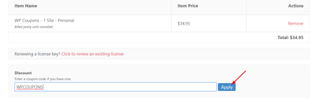 apply wp coupons code