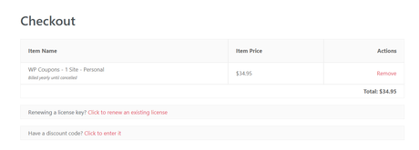 wp coupons checkout page
