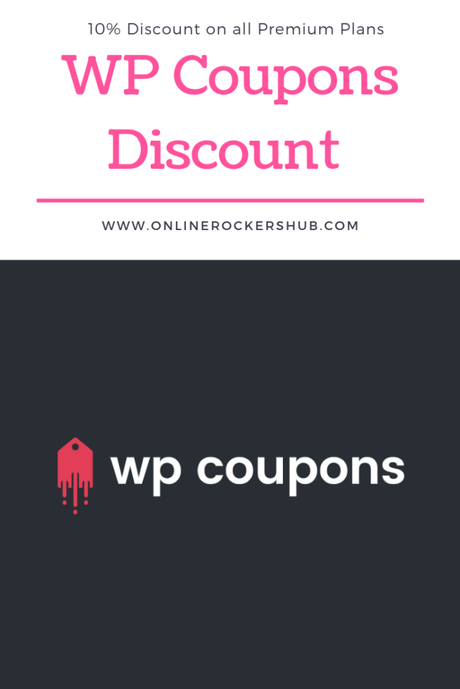 WP Coupons Discount: 10% Discount on All Premium Plans! Pinterest Image