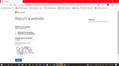 You can Report unsafe sites with Microsoft Edge Chromium-based microsoft edge resport a website