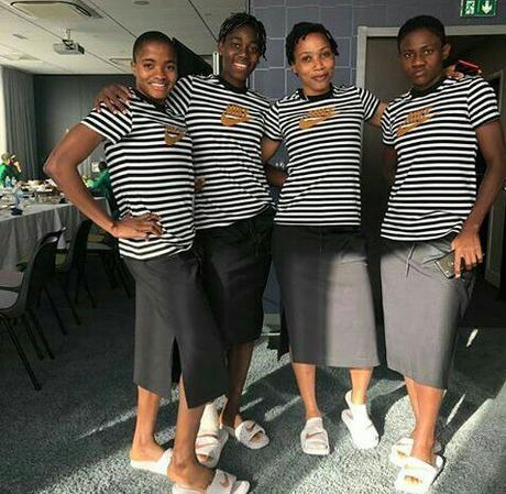 Check Out Photos Of Super Falcons Rocking Skirts In France