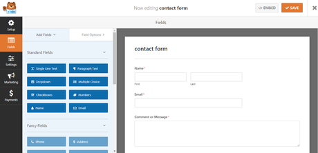 wpforms forms builder