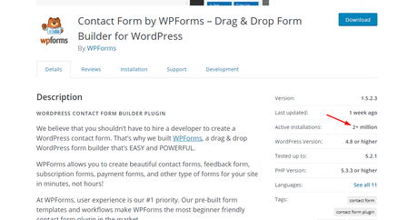 wpforms lite installations