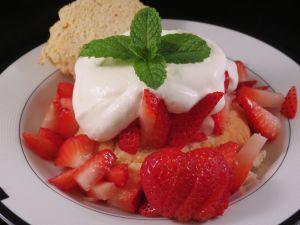 Can you say Heavenly? Strawberry Shortcake with Whipped Chocolate Topping