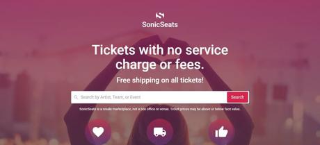 Tickets without service charges or fees – Sonicseats