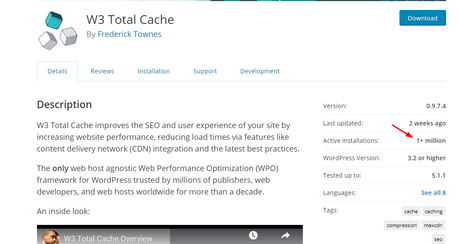 w3 total cache lite installs