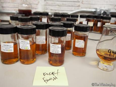 Whiskey Samples in the Balcones blending lab