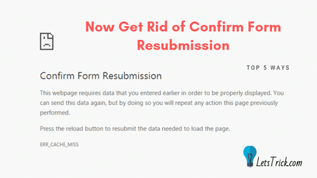 Confirm Form Resubmission 2019