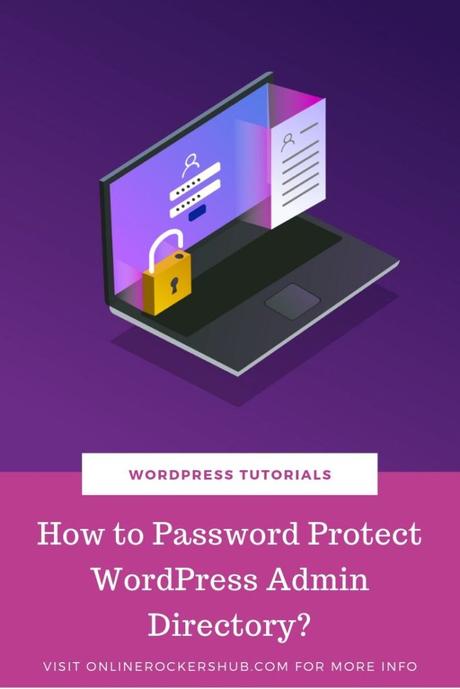 How To Password Protect WordPress Admin Directory - Pinterest Image