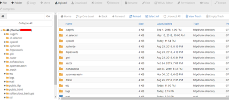 hidden files in cpanel