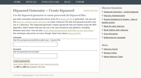 htpassword generator