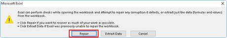 [Fix error] Microsoft Excel is trying to recover your information