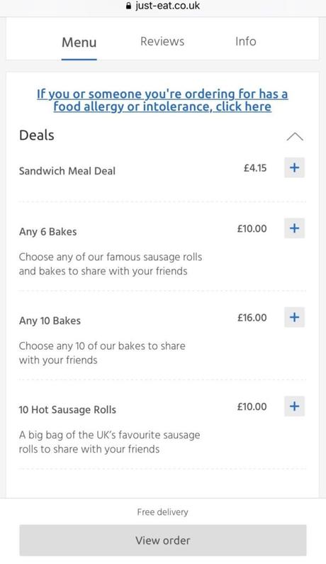 News: Get your Greggs fix with Just Eat home delivery