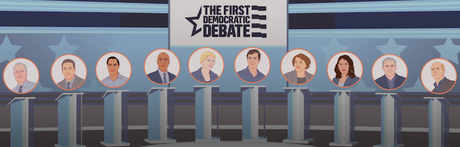 The Podium Positions For The First Democratic Debates
