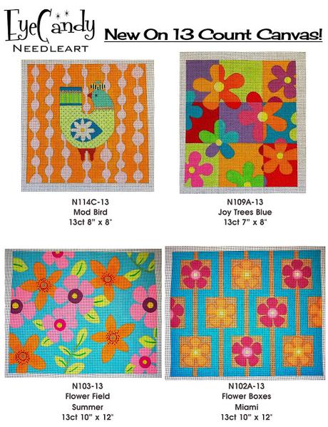 New Designs on 13 Count Canvas!