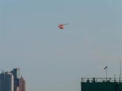 Helicopter, Cranes, Trees, Sky, City