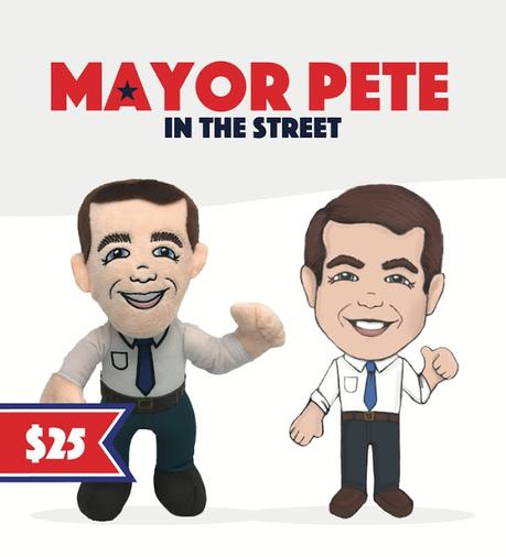 Cuddle Your Candidate Tonight! Primary Pals Plush Dolls Featuring The Top Democratic Candidates Launches Just In Time For The Primary Debates Mayor Pete in the Street