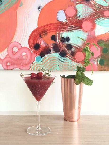 Raspberry Martini With Rose Gin Rose Gold Shaker